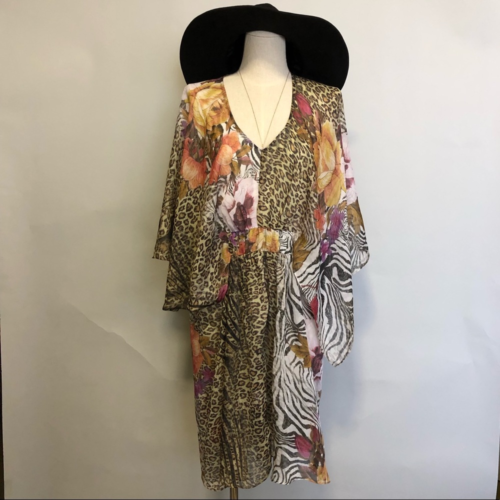 CHIFFON PRINTED TUNIC DRESS